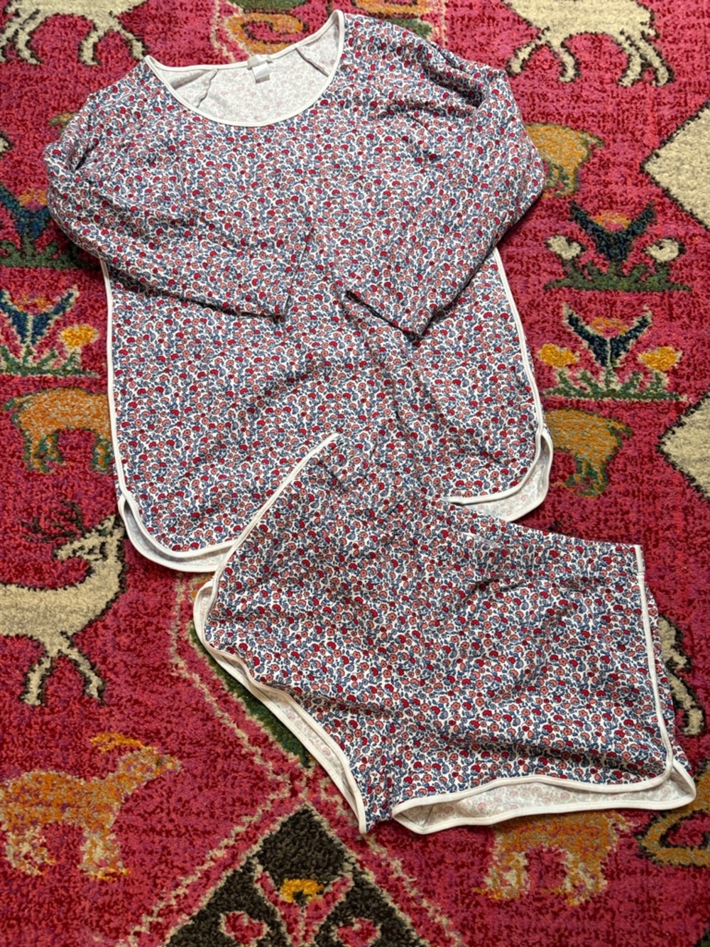 LAKE Pima Long-Short Set in Floral